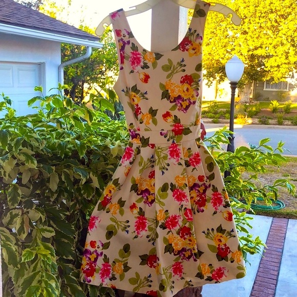 FLORAL MINI DRESS BARBIECORE BARBIE COTTON SUNDRESS SASH TIE “HAVE” Size… - Picture 2 of 16